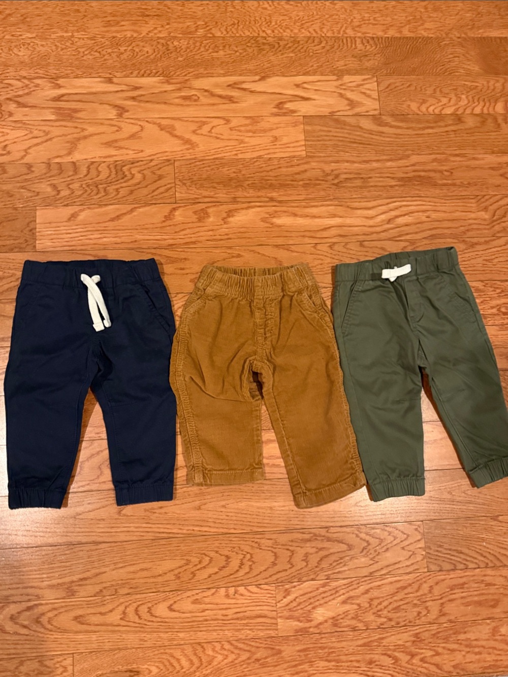 Boys pants bundle 3 Cat & Jack Kids Jogger Pants - Navy, Mustard, Olive